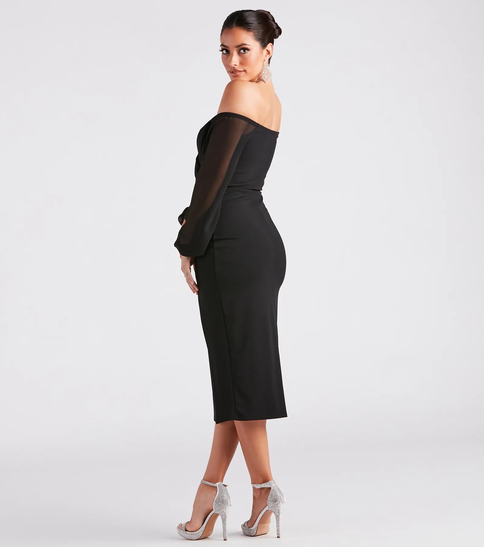 Jolene Formal Chiffon Off-The-Shoulder Dress - Image 2