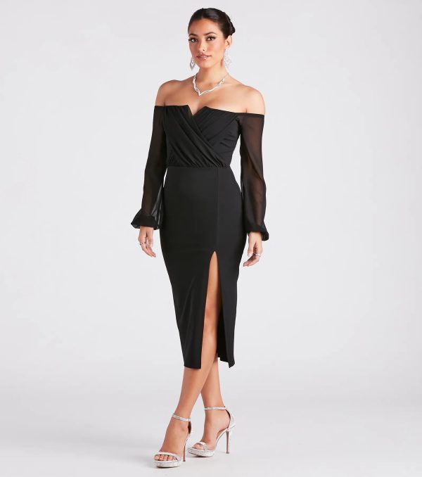 Jolene Formal Chiffon Off-The-Shoulder Dress - Image 3