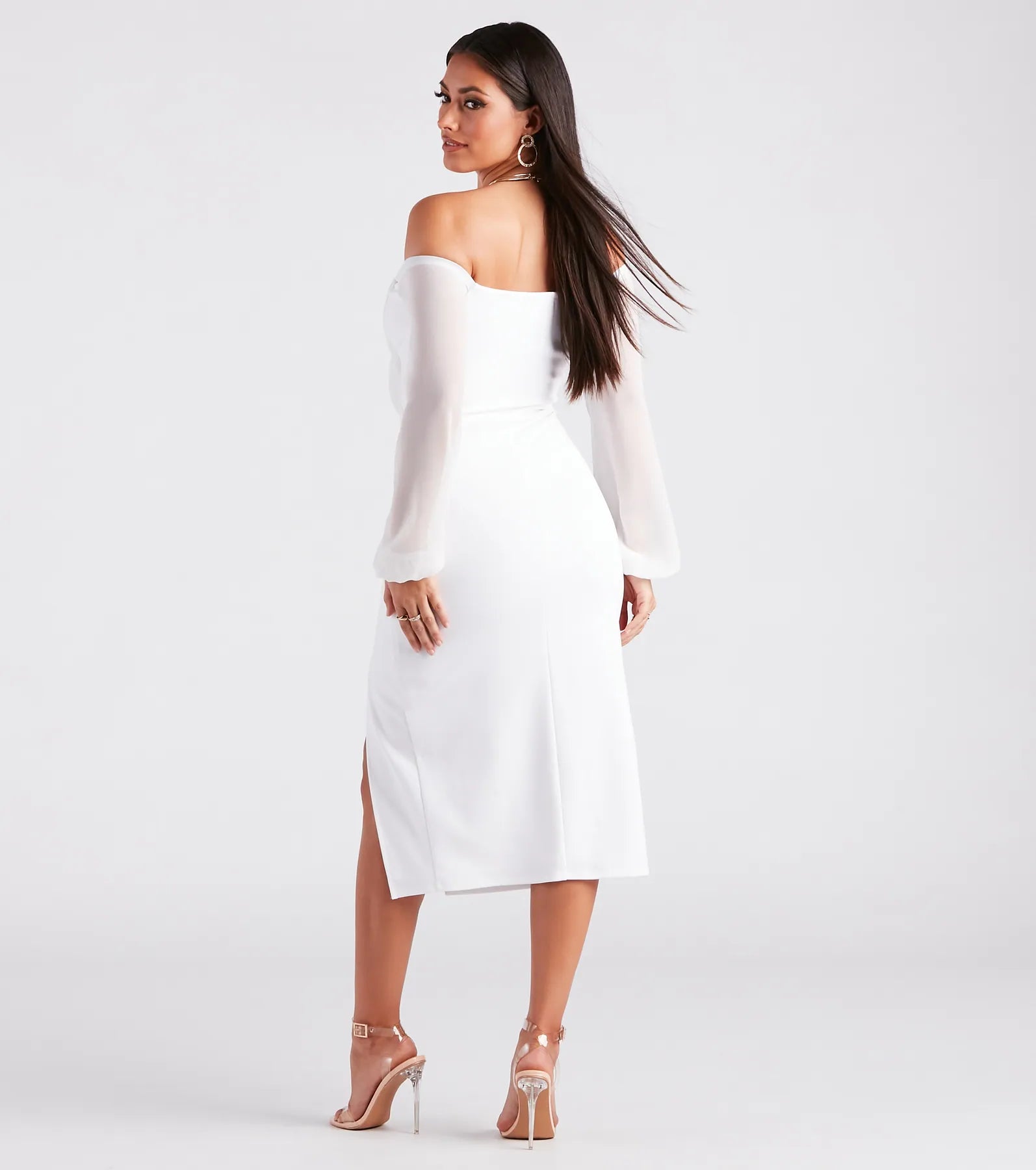 Jolene Formal Chiffon Off-The-Shoulder Dress - Image 6