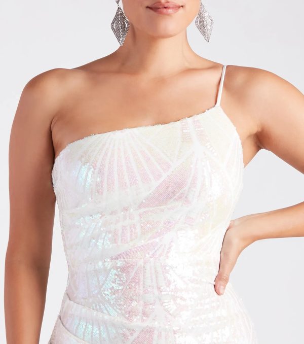 Primrose Sequin Pattern Party Dress - Image 4