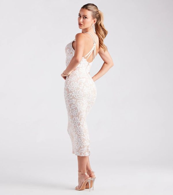 Adora Formal Sequin Midi Dress - Image 14