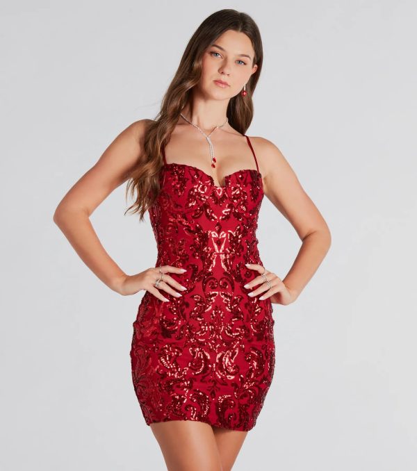 Jazmine Sequin Bustier Party Dress - Image 17