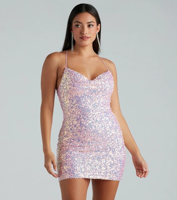 Raelyn Sequin Mini Party Dress - Image 5