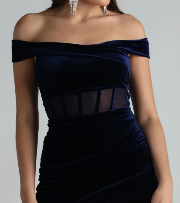 Marla Velvet Corset Illusion Dress - Image 8