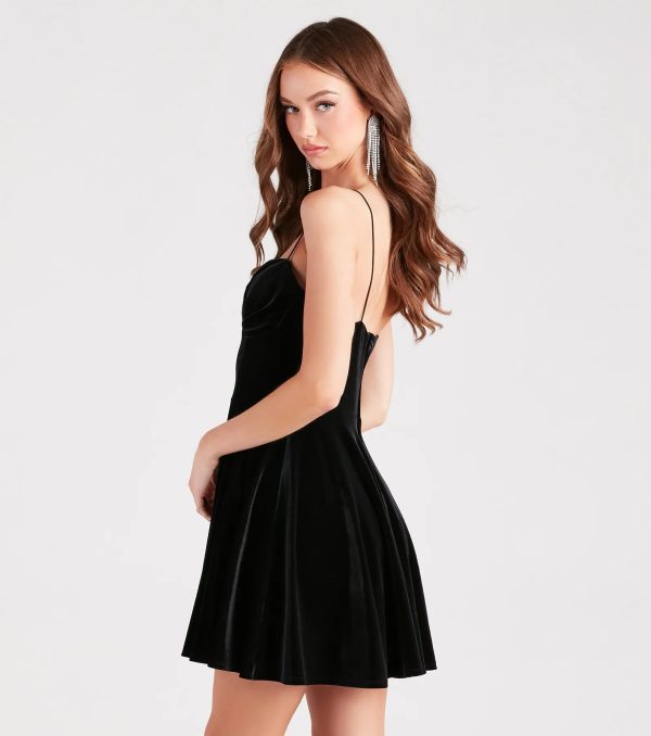 Zoya Formal Velvet Corset Skater Dress - Image 6