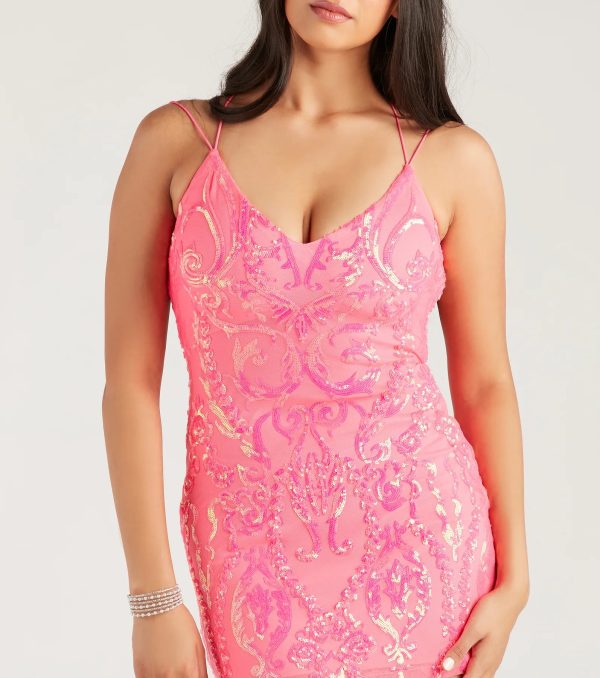 Phoenix Sequin Strappy Back Party Dress - Image 8