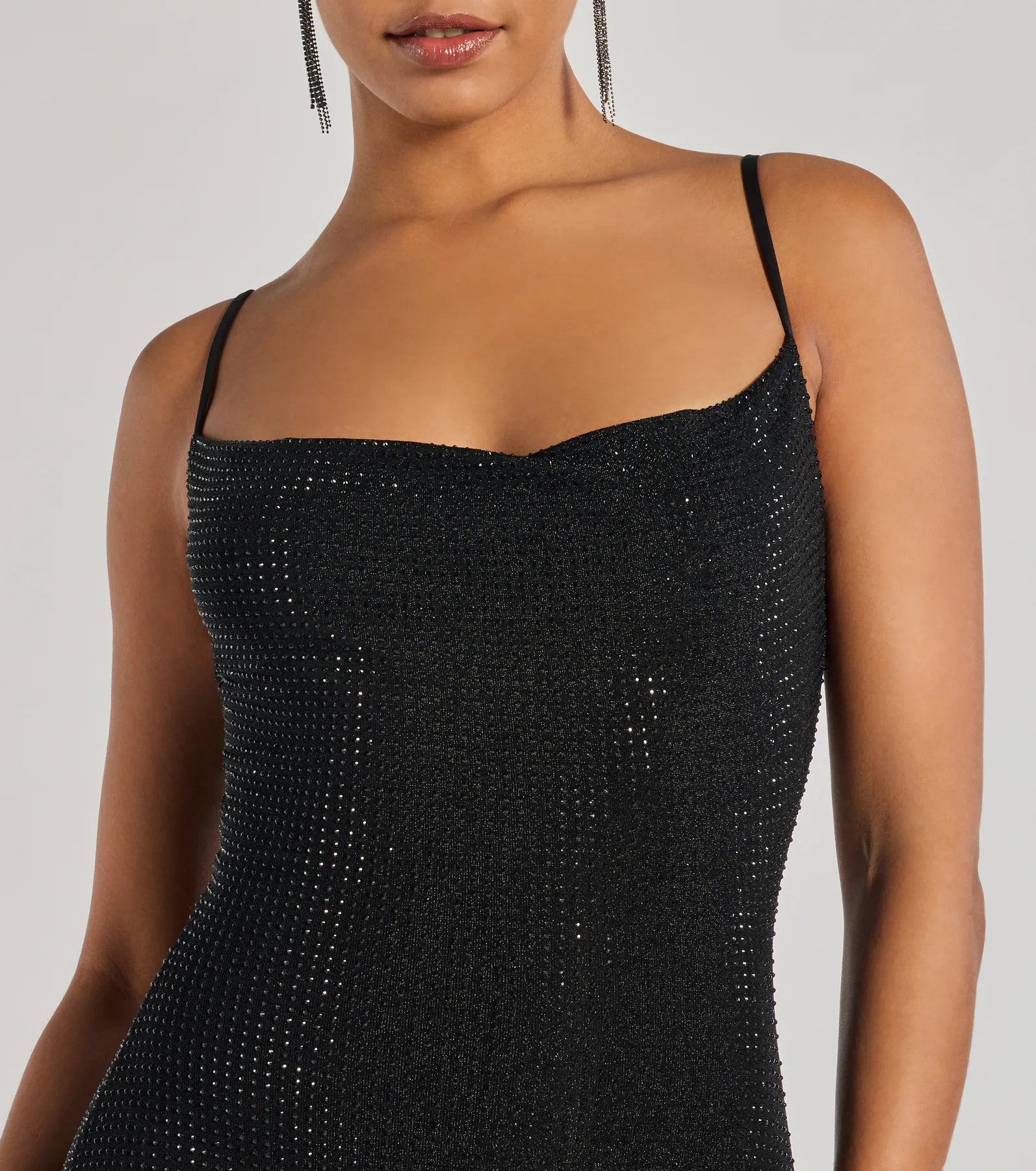 Paige Rhinestone Formal Bodycon Mini Dress - Image 8