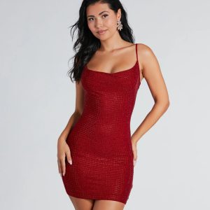 Paige Rhinestone Formal Bodycon Mini Dress