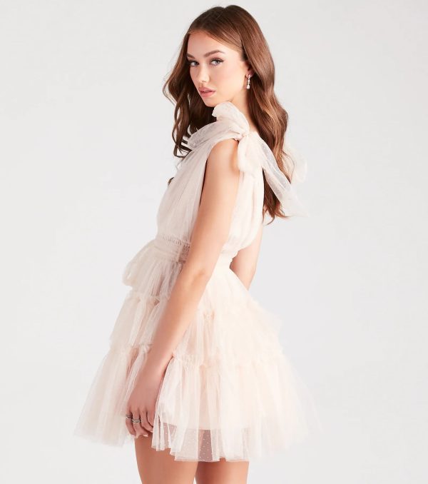 Carina Tulle Polka Dot A-Line Party Dress - Image 2