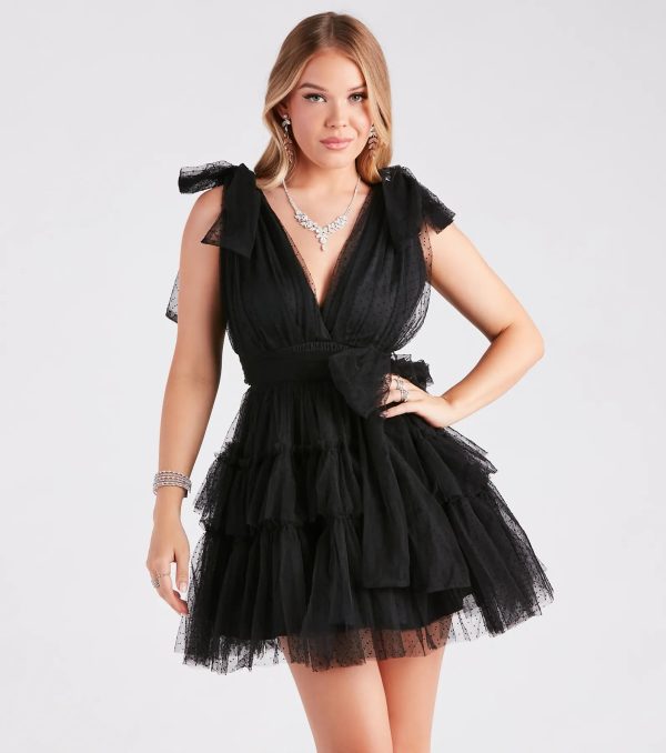 Carina Tulle Polka Dot A-Line Party Dress - Image 5