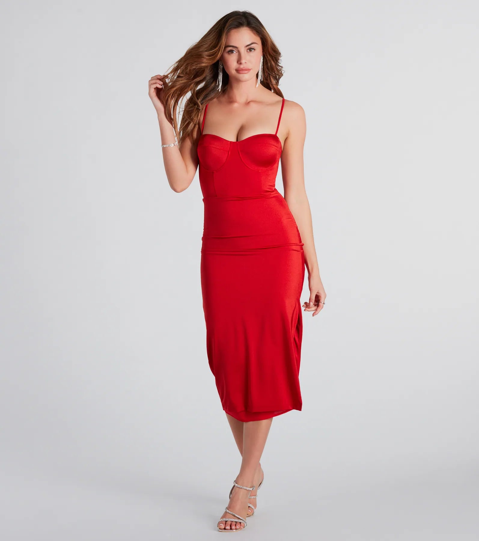 Alianna Formal Bustier Midi Dress - Image 5