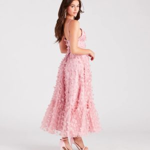 Molly Formal Butterfly Applique A-Line Dress