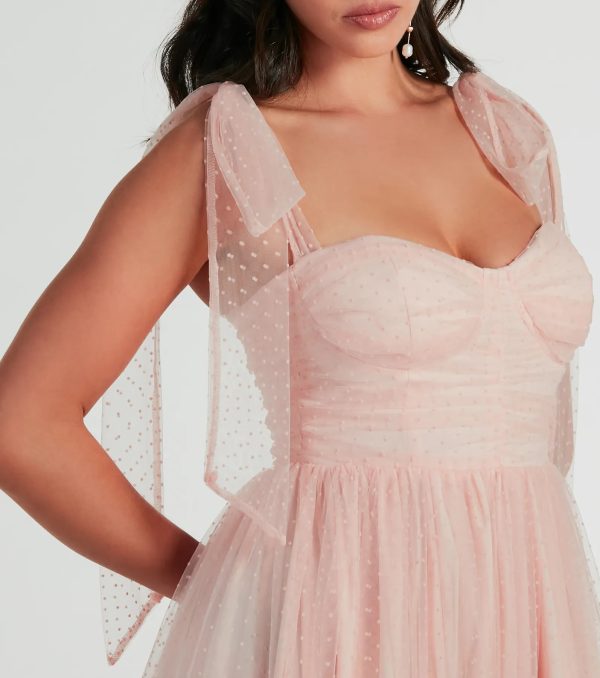 Arielle Bow Strap A-Line Midi Formal Dress - Image 3