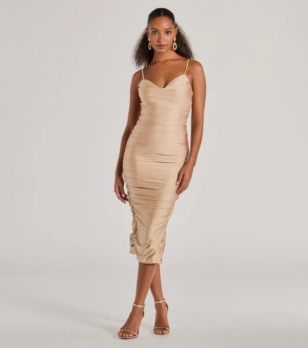 Marina Sweetheart Bodycon Formal Midi Dress - Image 5