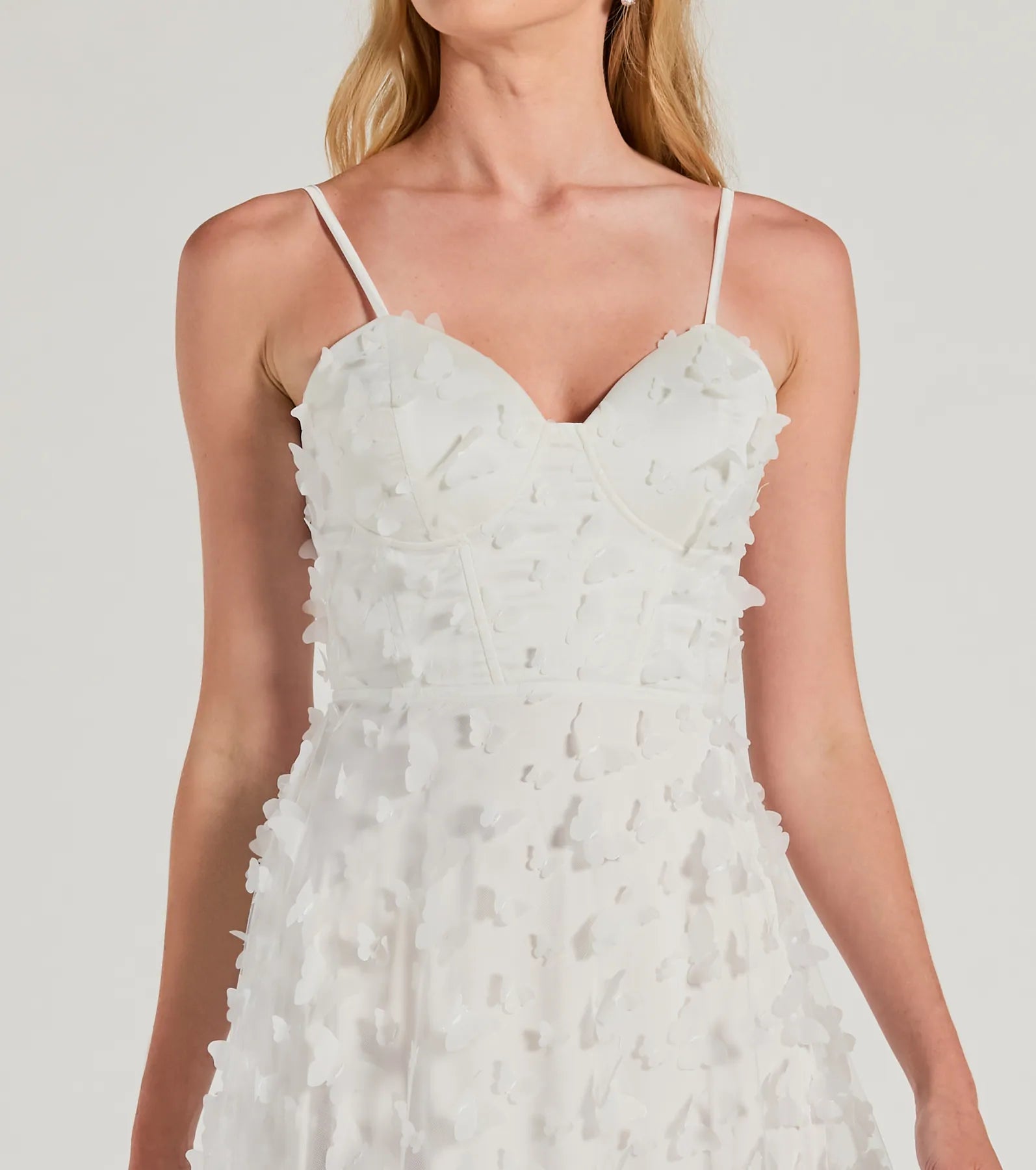 Molly Formal Butterfly Applique A-Line Dress - Image 5