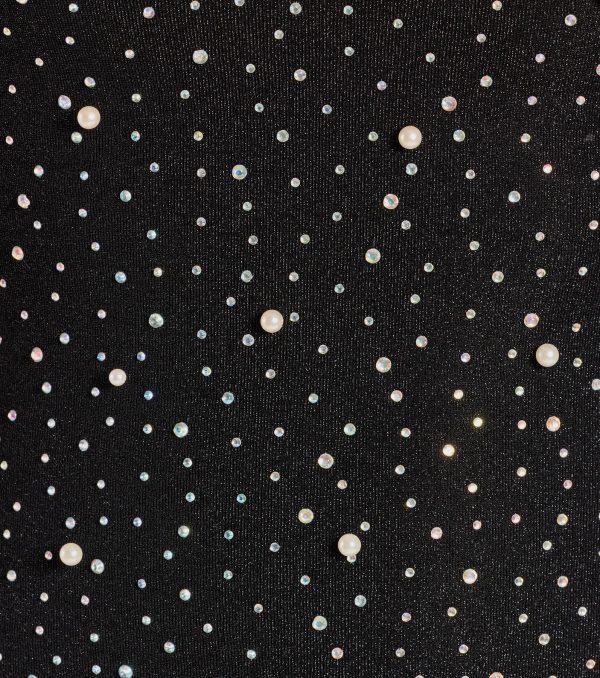 Trixie Strapless Faux Pearl Rhinestone Mini Dress - Image 4