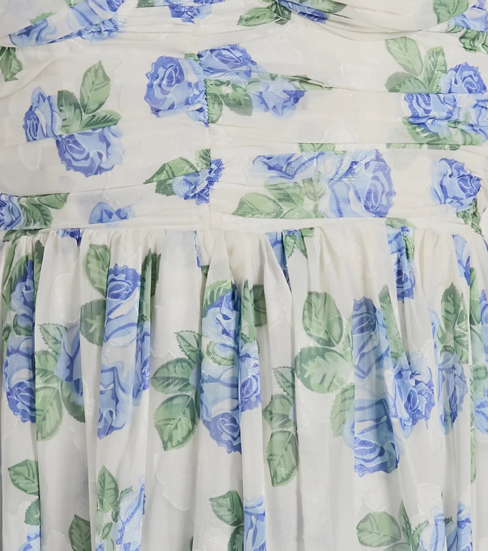 Clara Sweetheart Floral Chiffon Midi Formal Dress - Image 3