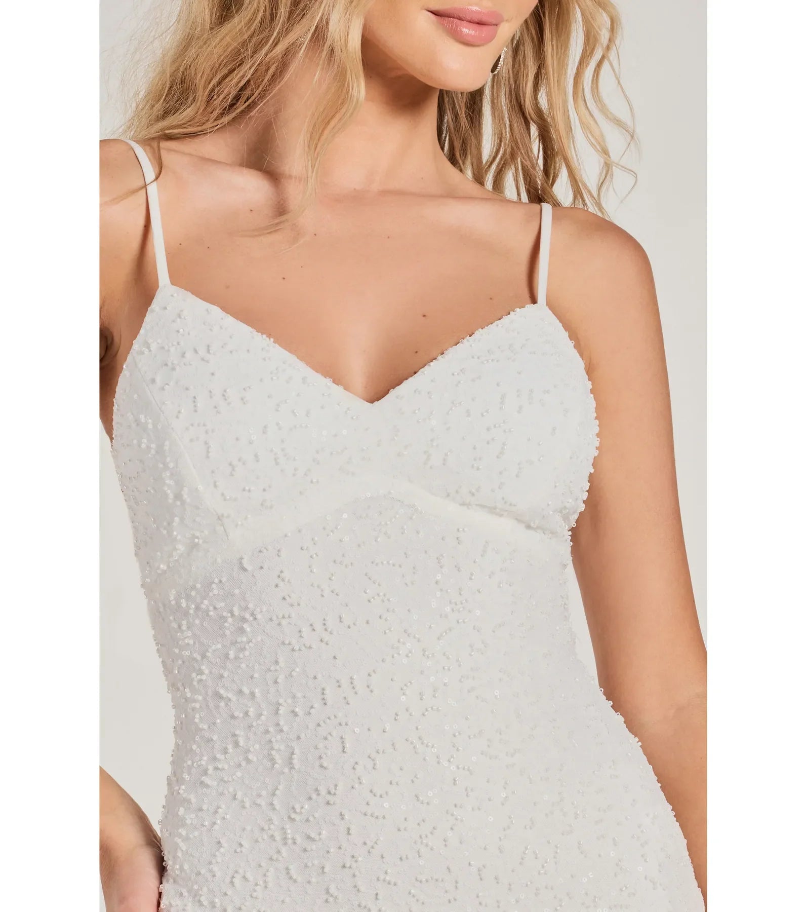 Eve Lace-Up Beaded Sequin Bodycon Mini Dress - Image 5