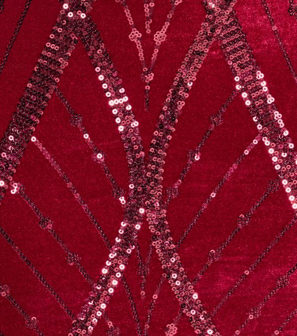 Heather Lace-Up Sequin Velvet Mini Dress - Image 8