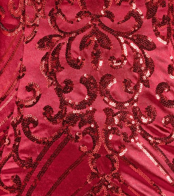 Carter Lace-Up Sequin A-Line Party Dress - Image 4