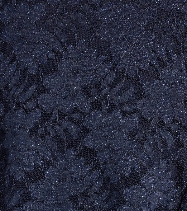 Ayzel Lace-Up A-Line Glitter Lace Dress - Image 4