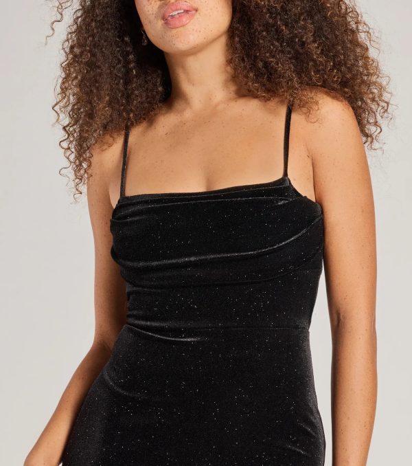 Misty Open-Back Velvet Mini Dress - Image 4
