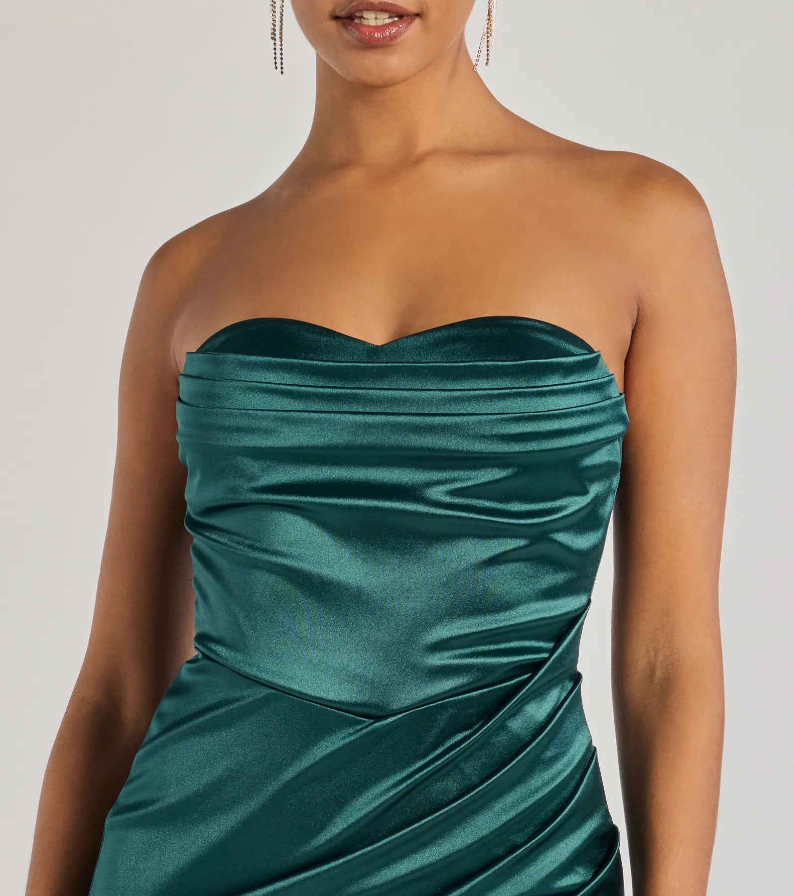 Kaleen Sleeveless Satin Wrap Midi Dress - Image 3