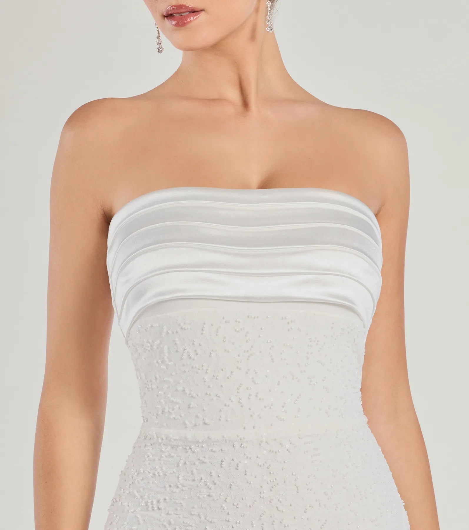 Fatima Strapless Beaded Bodycon Mini Dress - Image 4