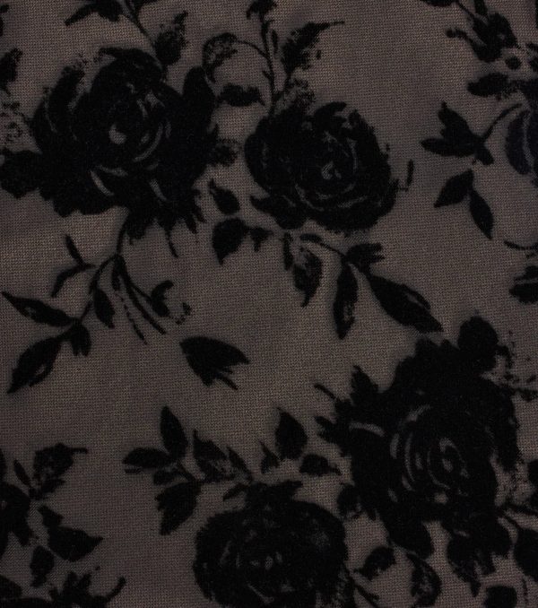 Decadent Beauty Flocked Floral Velvet Skater Dress - Image 4