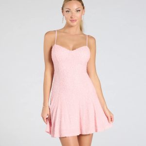 Regina Sweetheart Beaded A-Line Party Dress