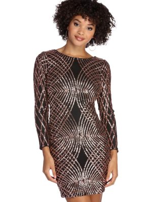 Elysse Steal The Show Sequin Dress
