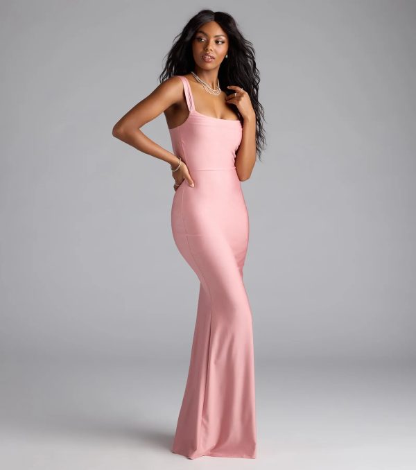 Abby Cowl Neck Mermaid Formal Dress - Image 4