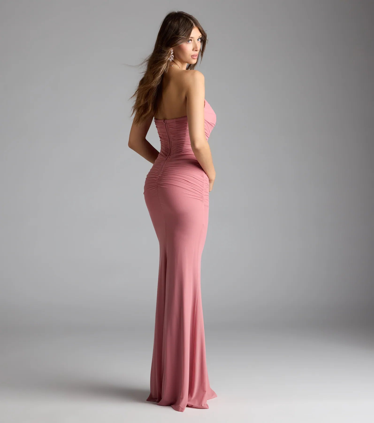 Kenzie Corset Mermaid Mesh Formal Dress - Image 2