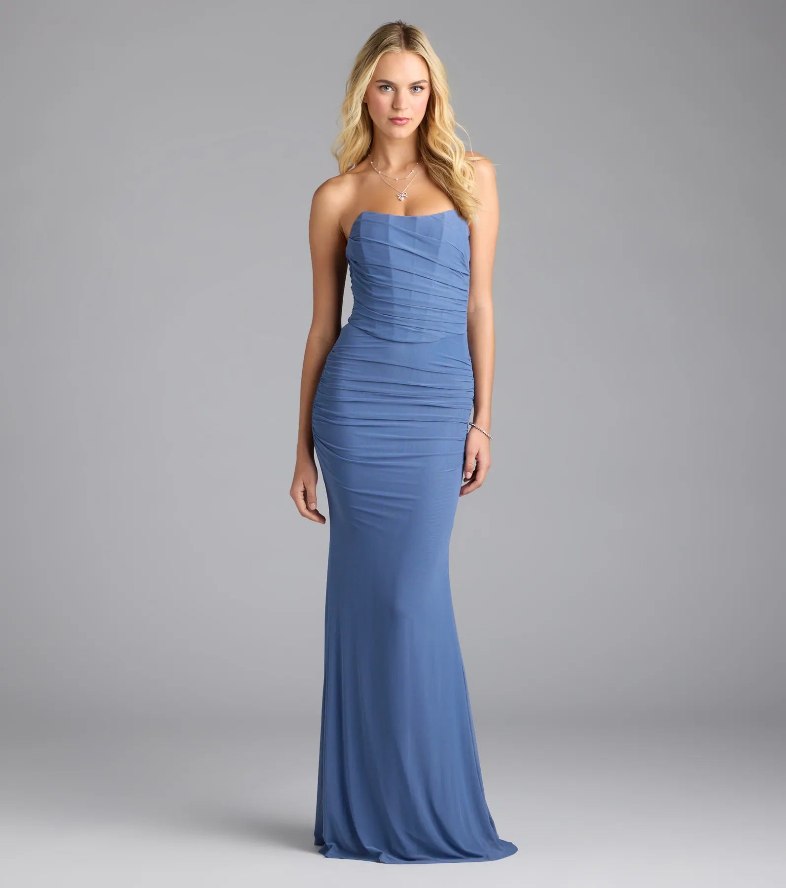 Kenzie Corset Mermaid Mesh Formal Dress - Image 5