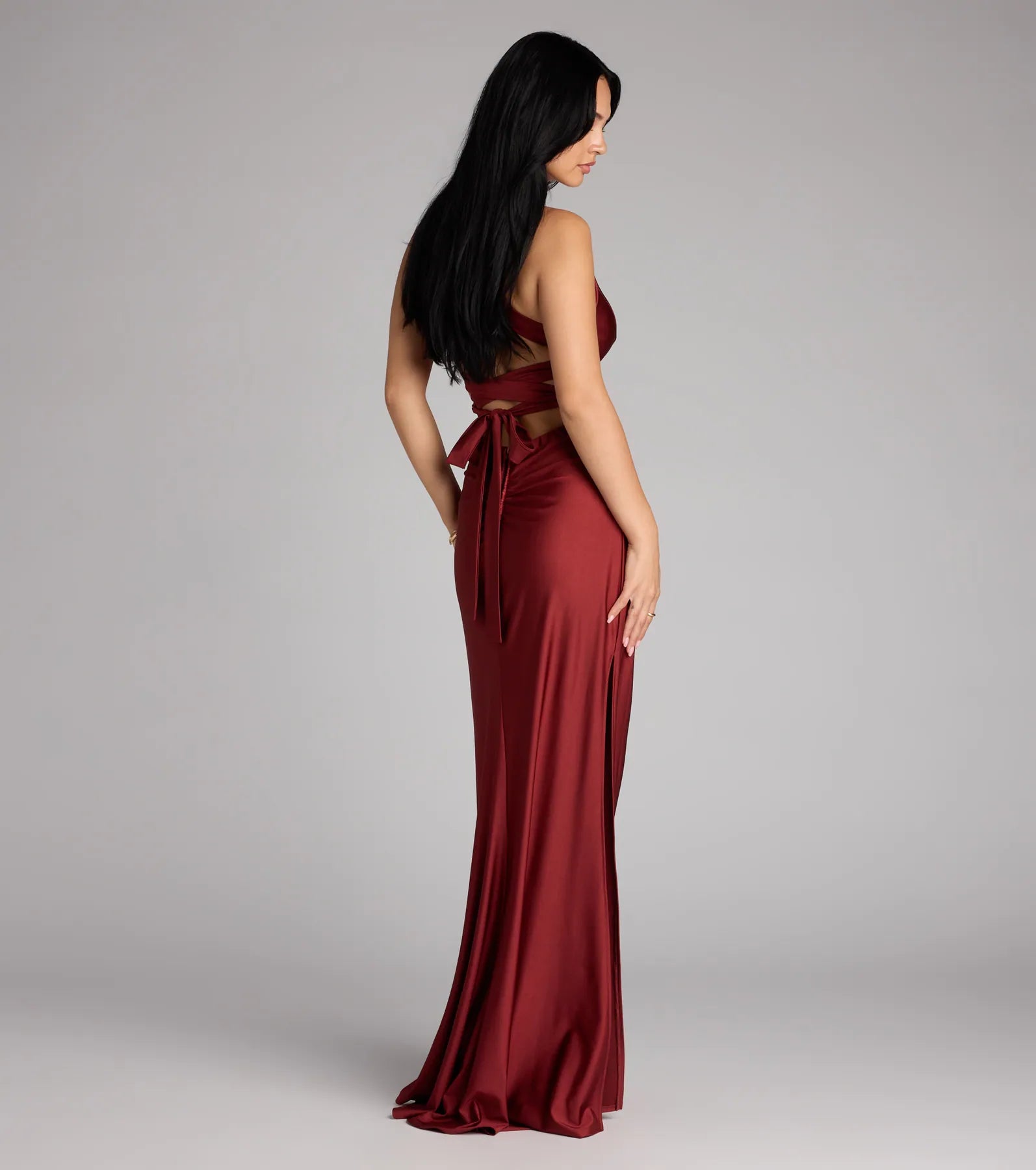 Jianne Formal Lace-Up Back Long Dress - Image 2