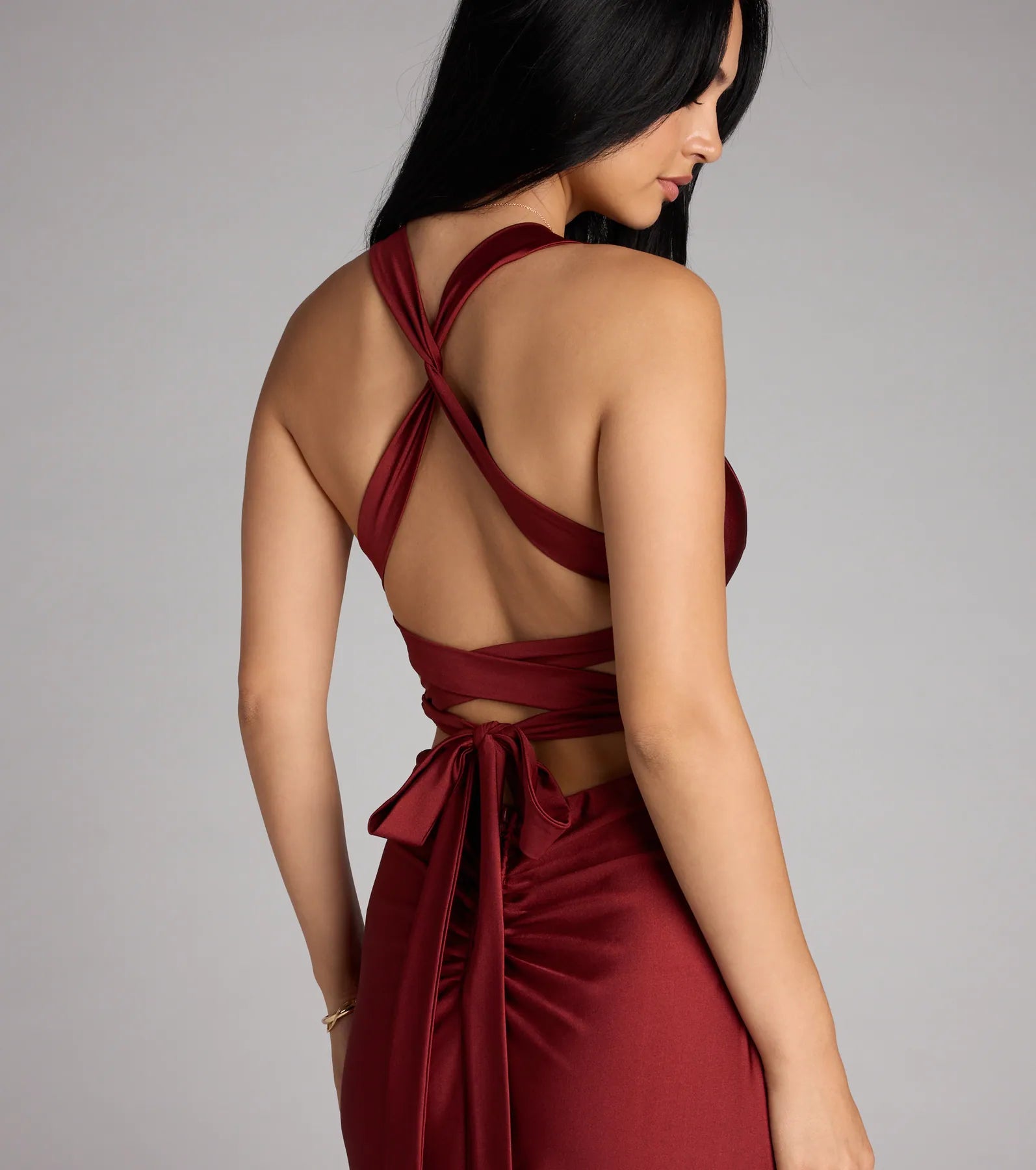 Jianne Formal Lace-Up Back Long Dress - Image 3