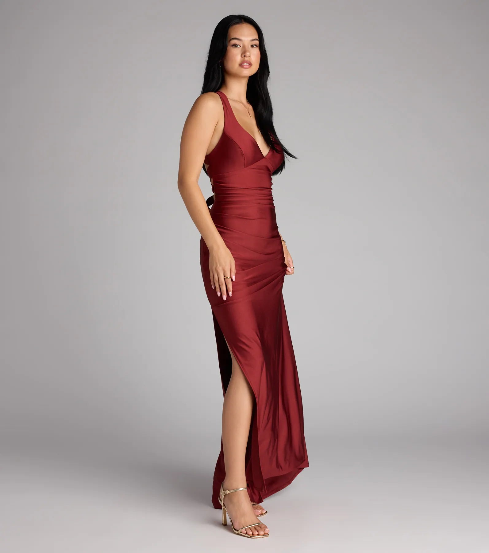 Jianne Formal Lace-Up Back Long Dress - Image 5