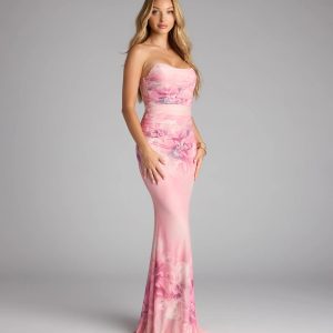 Trina Floral Mermaid Formal Dress