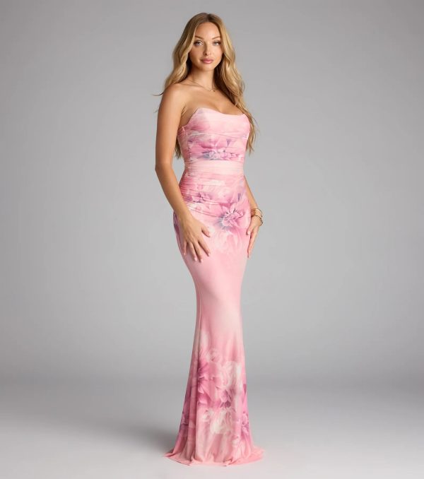 Trina Floral Mermaid Formal Dress