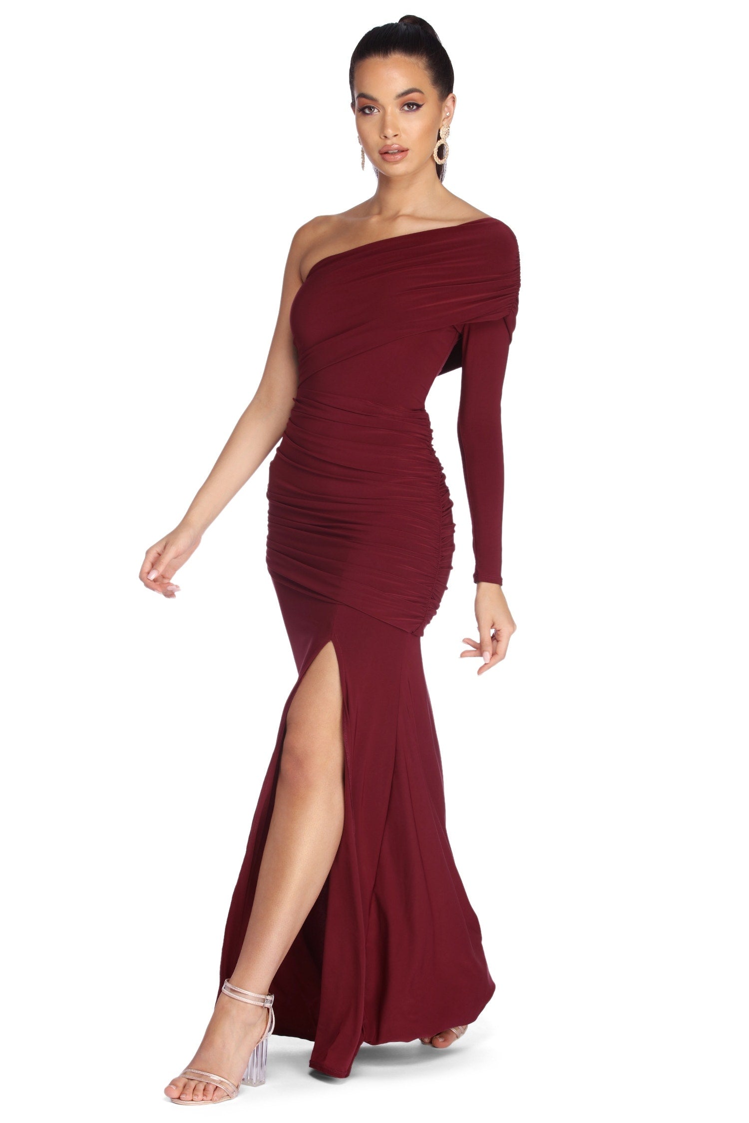 Maia Formal One Shoulder Dress - Image 5
