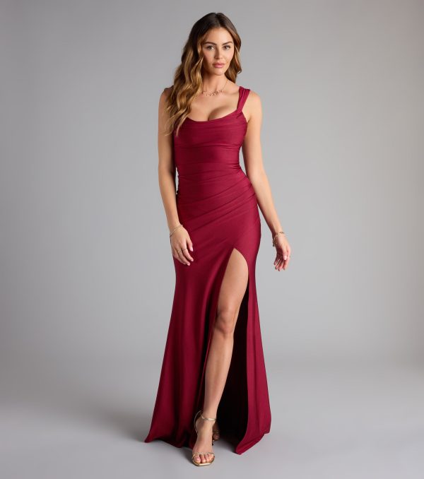 Kaitlin Low Back Slit Mermaid Formal Dress - Image 13
