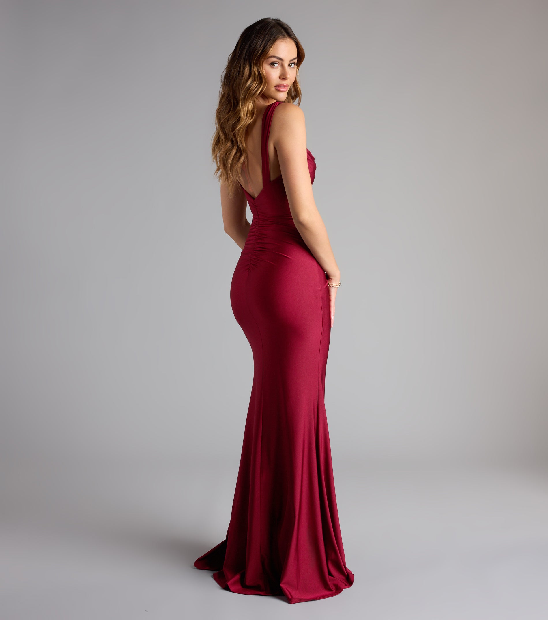 Kaitlin Low Back Slit Mermaid Formal Dress - Image 14