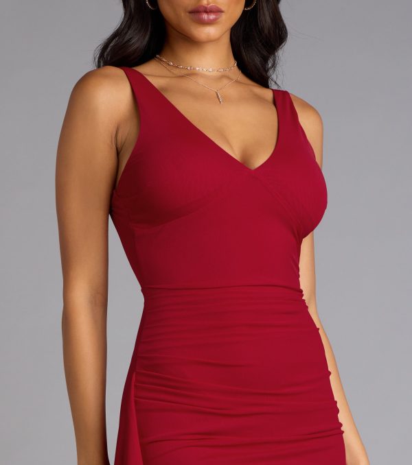 Ayden Ruffle High Slit Mermaid Dress - Image 3
