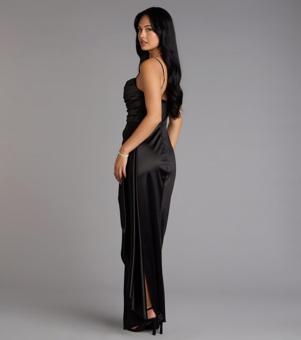 Danika Satin Mermaid Sash Formal Dress - Image 2