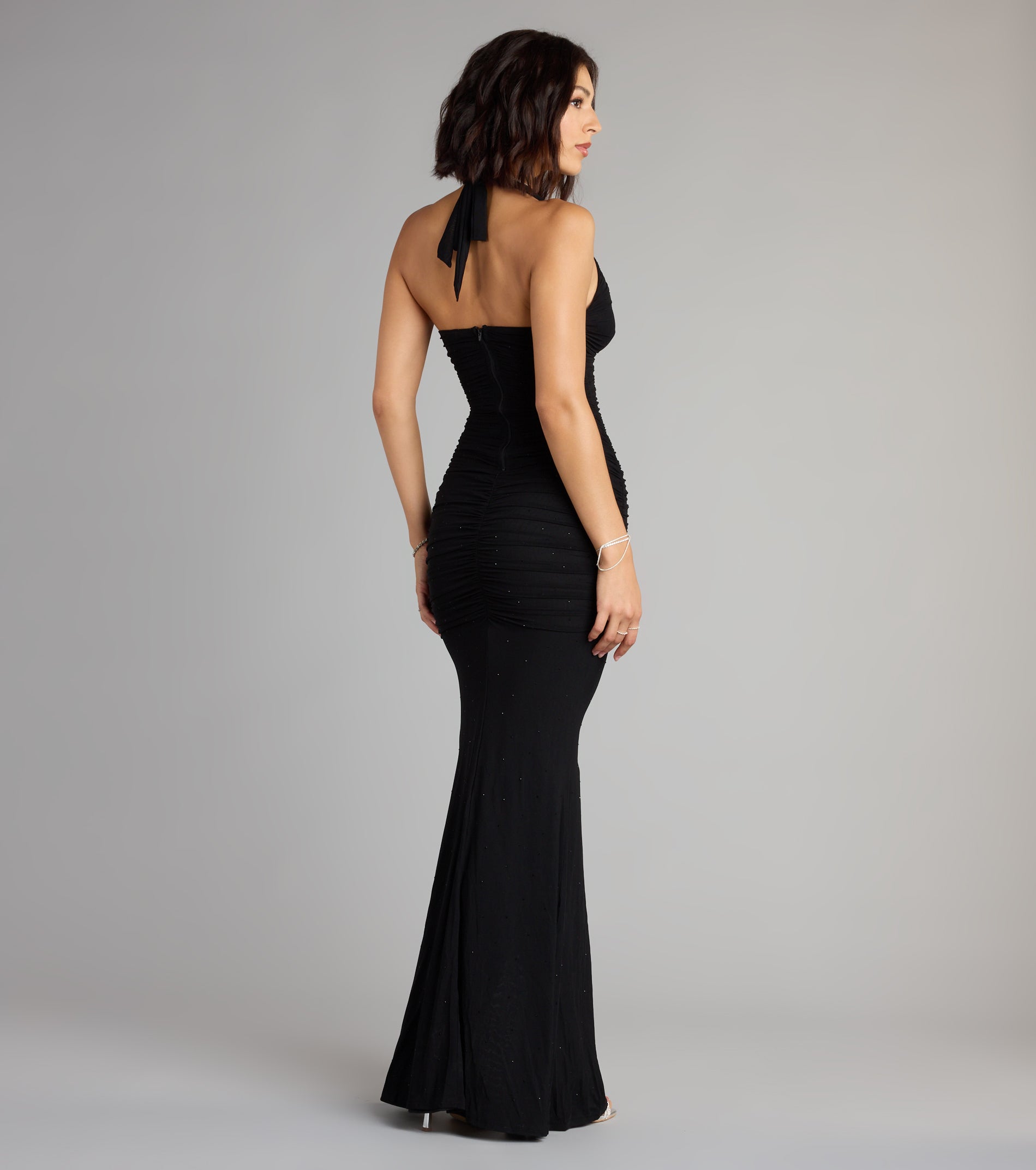 Kindra High-Slit Mermaid Halter Dress - Image 11