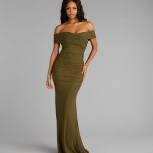 Allison Off-The-Shoulder Mermaid Formal Dress