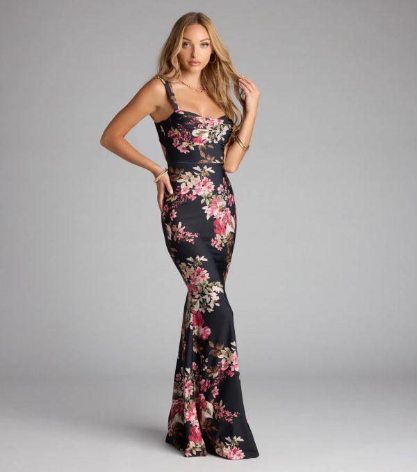 Emily Floral Cutout Mermaid Formal Dress - Image 4