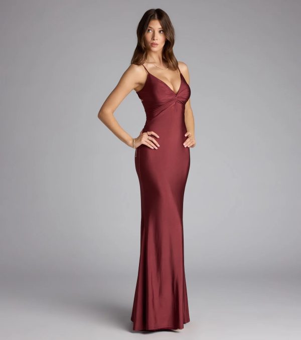 Scarlet Strappy Back Mermaid Formal Dress - Image 5