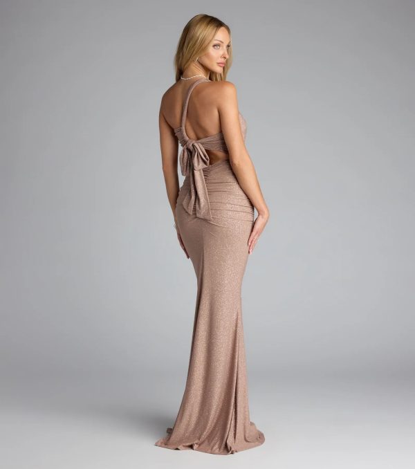Giselle One-Shoulder Mermaid Glitter Formal Dress - Image 2