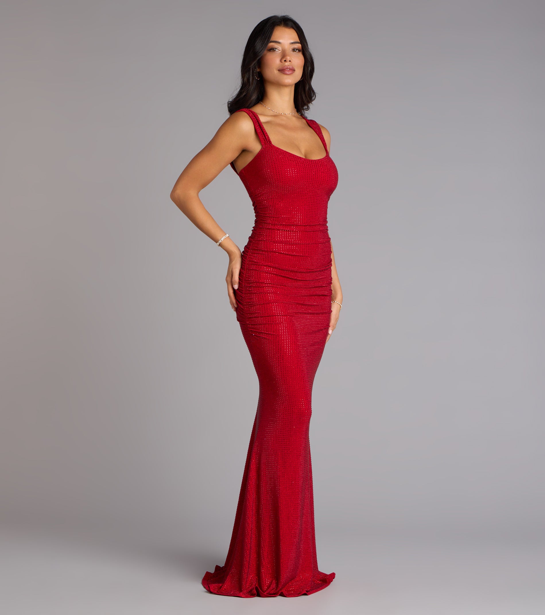 Kaylie Rhinestone Mermaid Formal Dress - Image 4